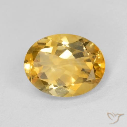 Citrine Doré moyen naturelle ovale, 1.62 ct, VS-SI