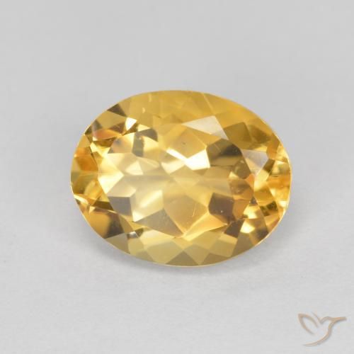 Citrine Or moyen naturelle ovale, 1.72 ct, VVS-VS