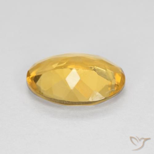 Citrine Orange doré profond naturelle ovale, 1.40 ct, VS