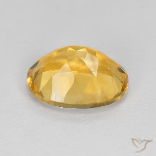 Citrine Orange doré profond naturelle ovale, 1.83 ct, VVS-VS