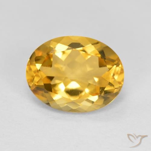 Citrine Doré naturelle ovale, 1.79 ct, VS