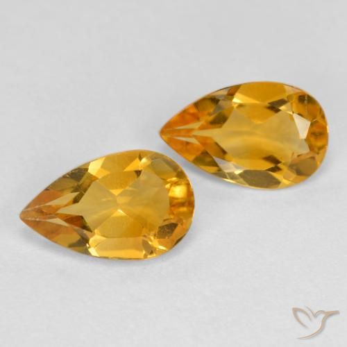 Shop natural 1.40ct Doré-orange foncé Citrine gems, En forme de poire, from Brésil at GemSelect. In stock, global shipping!