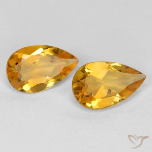 Shop natural 1.40ct Doré-orange foncé Citrine gems, En forme de poire, from Brésil at GemSelect. In stock, global shipping!