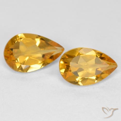 Shop natural 1.58ct Orange doré profond Citrine gems, En forme de poire, from Brésil at GemSelect. In stock, global shipping!