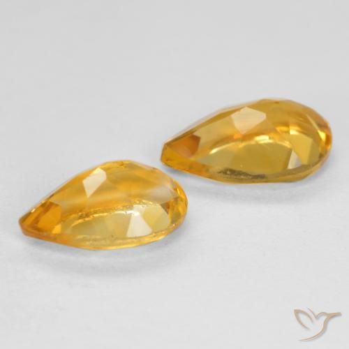 Shop natural 1.58ct Orange doré profond Citrine gems, En forme de poire, from Brésil at GemSelect. In stock, global shipping!