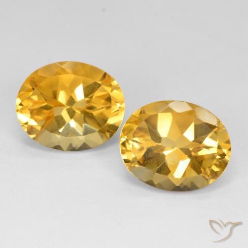 10.21ctw Naturel Orange doré profond Citrine, ovale, VVS-VS