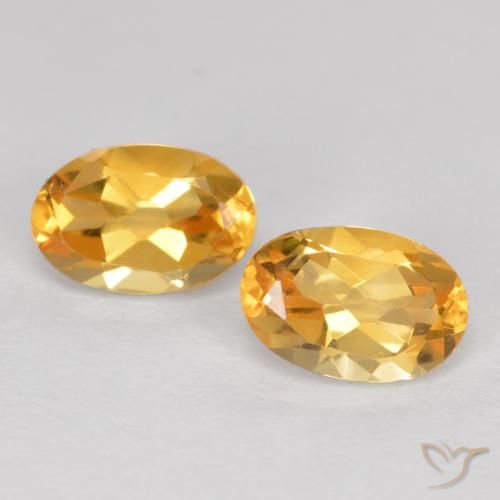 0.87ctw Naturel Orange doré profond Citrine, ovale, VVS-VS