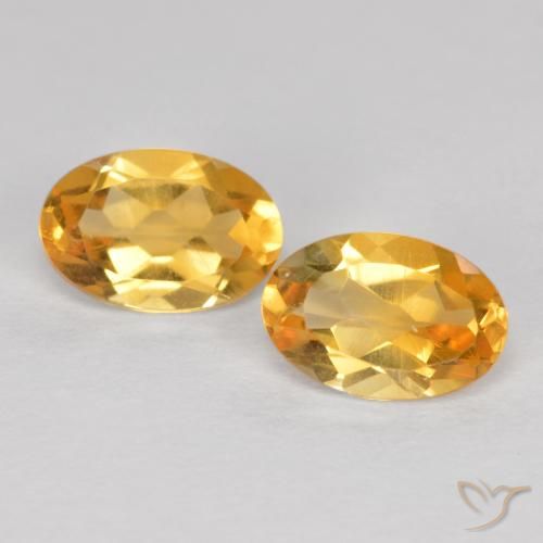 0.80ctw Naturel Doré foncé Citrine, ovale, VVS-VS