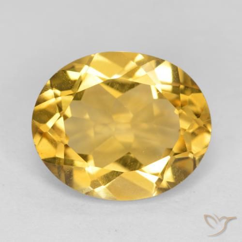 4.25ct Naturel Doré moyen Citrine, ovale, VVS-VS