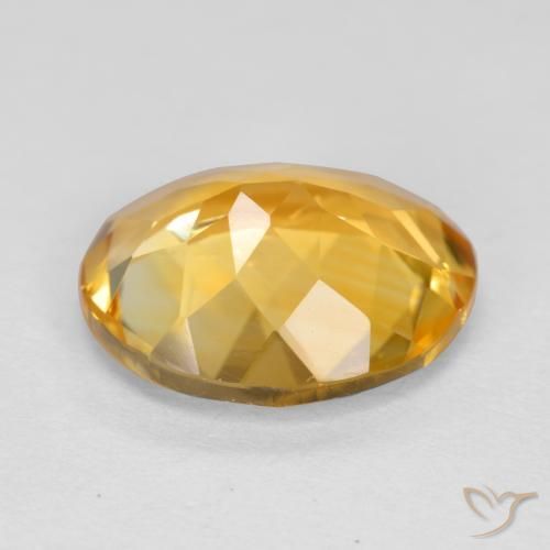 Citrine Orange Doré naturelle ovale, 3.93 ct, VVS