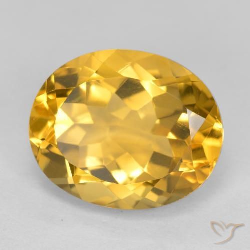 Citrine Orange Doré naturelle ovale, 5.04 ct, VVS