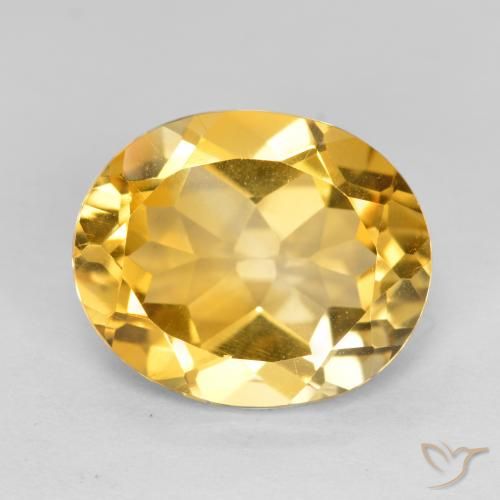 Citrine Orange Doré naturelle ovale, 4.01 ct, VVS