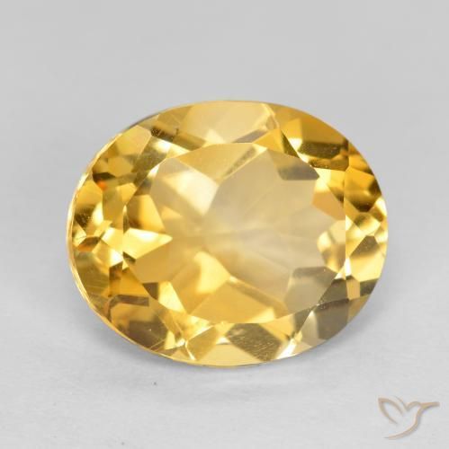 Citrine Orange Doré naturelle ovale, 4.01 ct, VVS