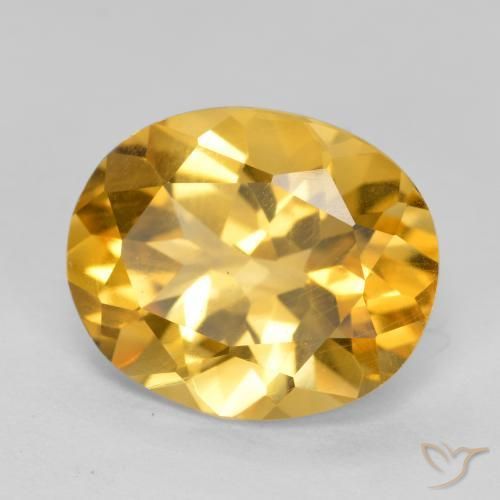 Citrine Doré profond naturelle ovale, 4.01 ct, VS