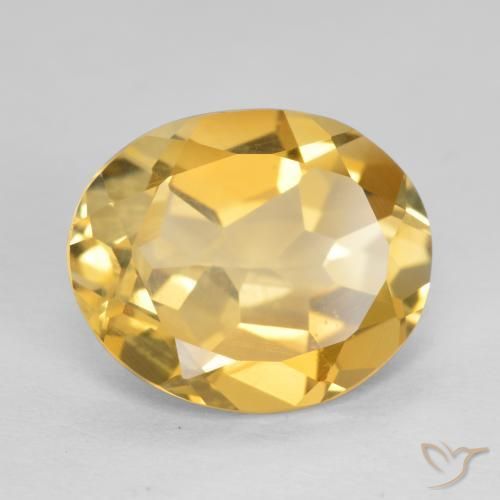 Citrine Orange Doré naturelle ovale, 3.69 ct, VVS-VS