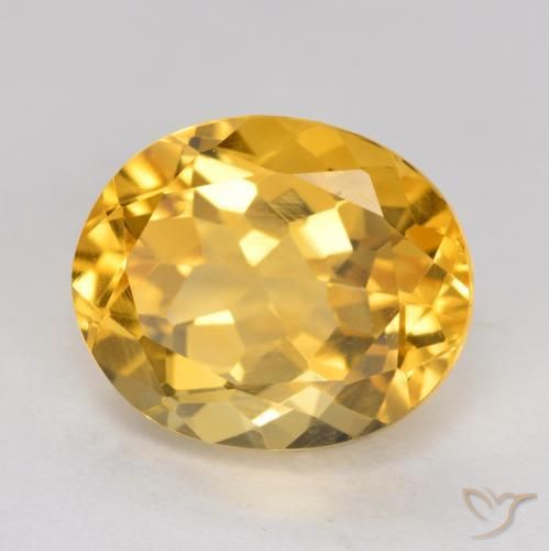 Citrine Orange Doré naturelle ovale, 4.93 ct, VVS