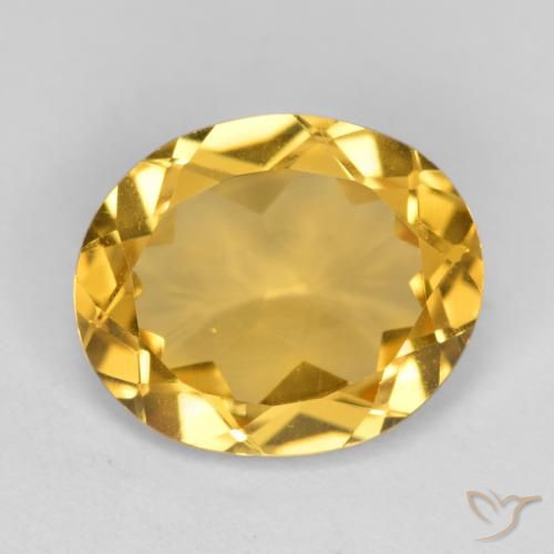 Citrine Orange Doré naturelle ovale, 3.67 ct, VVS-VS