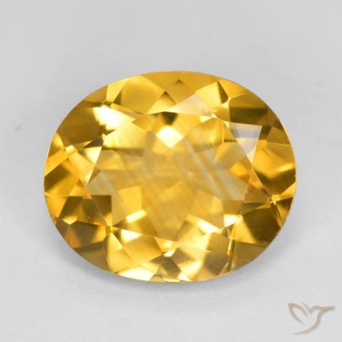 Citrine Doré naturelle ovale, 3.95 ct, VVS