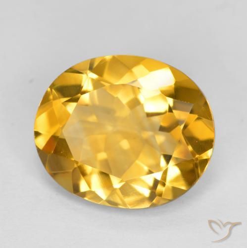 Citrine Doré naturelle ovale, 3.95 ct, VVS
