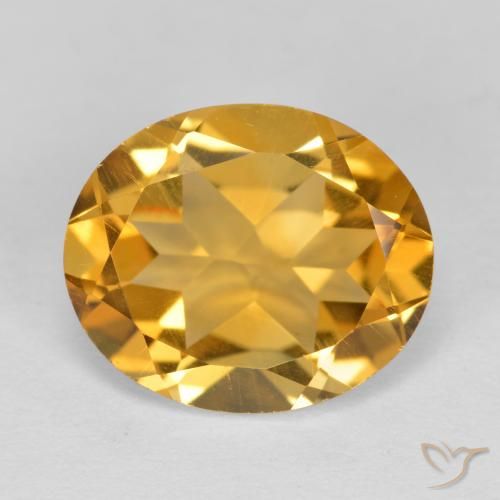 Citrine Doré foncé naturelle Coupe ovale, 3.94 ct, VVS-VS