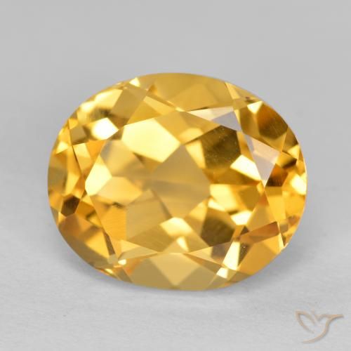 4.98ct Naturel Orange doré profond Citrine, ovale, VVS-VS