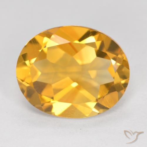 4.34ct Naturel Doré foncé Citrine, ovale, VVS-VS