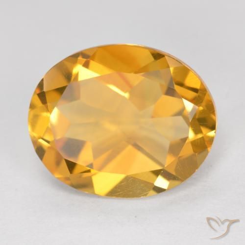 Citrine Doré foncé naturelle ovale, 4.34 ct, VVS-VS