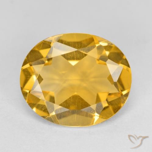 3.59ct Naturel Doré foncé Citrine, ovale, VVS-VS