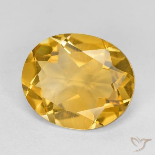 Citrine Doré foncé naturelle ovale, 3.59 ct, VVS-VS