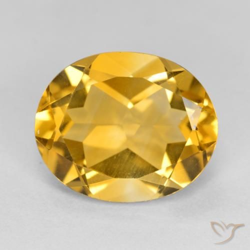 Citrine Doré naturelle ovale, 4.10 ct, VVS-VS