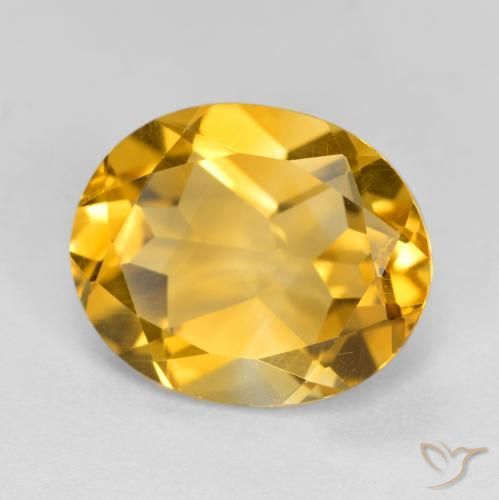 Citrine Doré naturelle ovale, 4.10 ct, VVS-VS