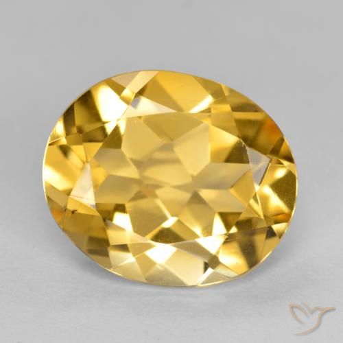 Citrine Doré moyen naturelle ovale, 4.10 ct, VVS-VS