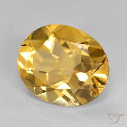 Citrine Doré moyen naturelle ovale, 4.10 ct, VVS-VS