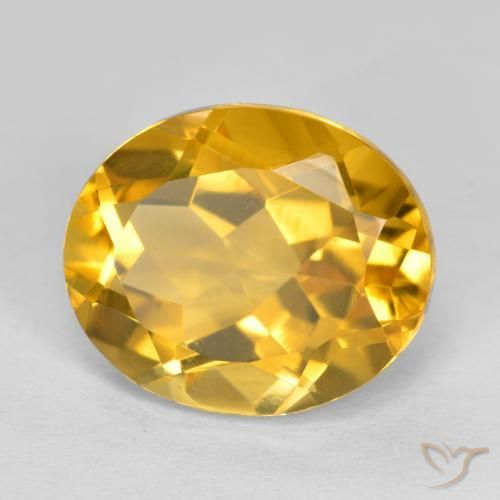 Citrine Doré profond naturelle ovale, 4.67 ct, VVS-VS