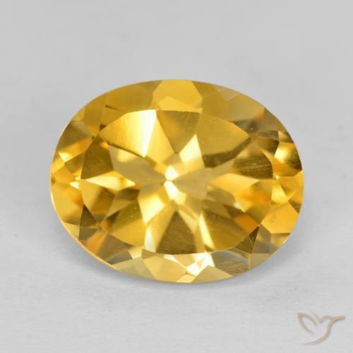3.67ct Naturel Doré profond Citrine, ovale, VVS-VS