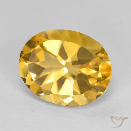 Citrine Doré profond naturelle ovale, 3.67 ct, VVS-VS