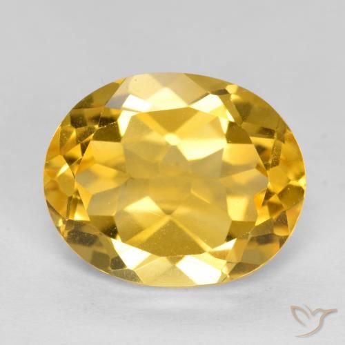 Citrine Doré naturelle ovale, 4.77 ct, VVS-VS