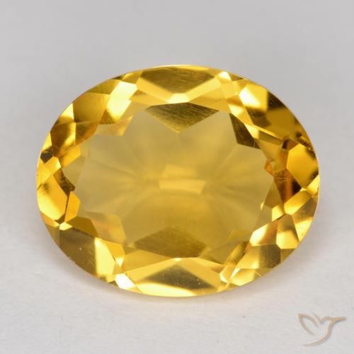 Citrine Doré naturelle ovale, 4.01 ct, VS