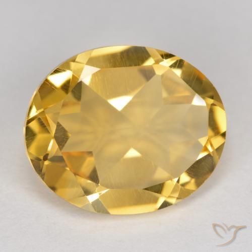 Citrine Orange Doré naturelle ovale, 4.08 ct, VS
