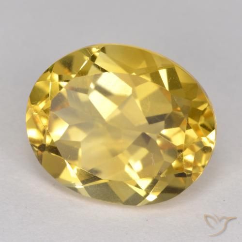 Citrine Doré moyen naturelle ovale, 4.70 ct, VS