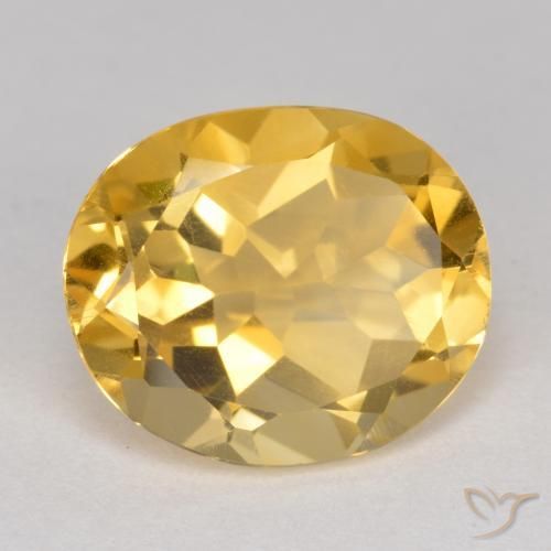 Citrine Orange Doré naturelle ovale, 4.13 ct, VS