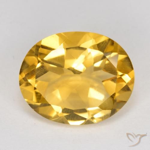 Citrine Doré moyen naturelle ovale, 4.08 ct, VS