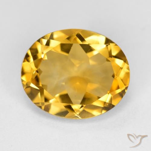 Citrine Orange Doré naturelle ovale, 3.85 ct, VS