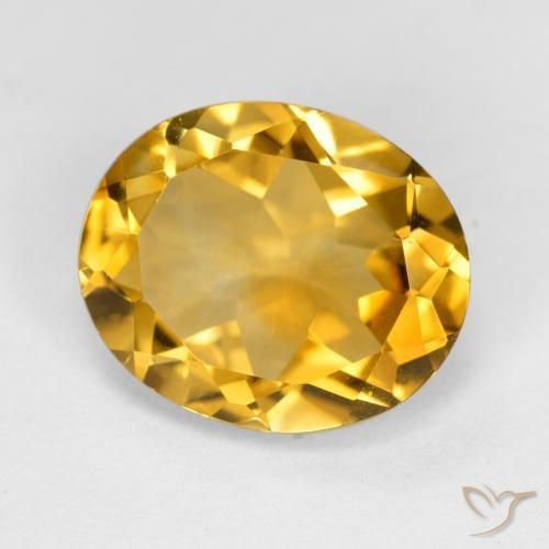 Citrine Orange Doré naturelle ovale, 3.85 ct, VS