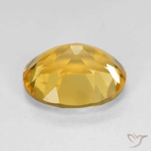 Citrine Orange doré profond naturelle ovale, 4.76 ct, VS