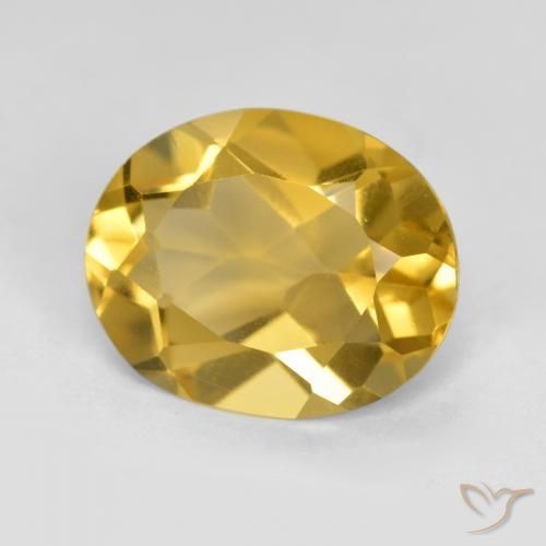 Citrine Orange Doré naturelle ovale, 3.67 ct, VS