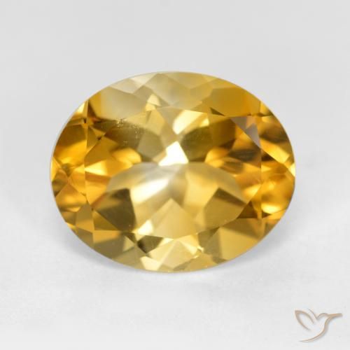 Citrine Doré profond naturelle ovale, 4.18 ct, VVS-VS