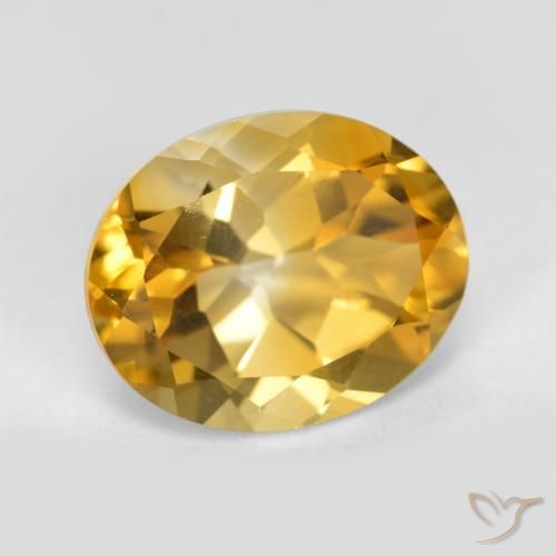 Citrine Doré profond naturelle ovale, 4.18 ct, VVS-VS