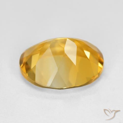Citrine Doré profond naturelle ovale, 4.18 ct, VVS-VS