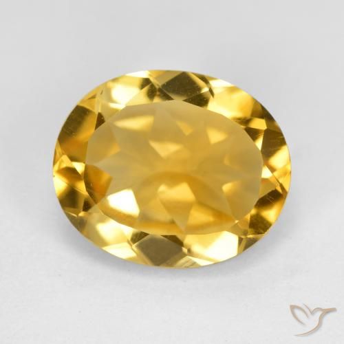 Citrine Doré profond naturelle ovale, 4.34 ct, VVS-VS